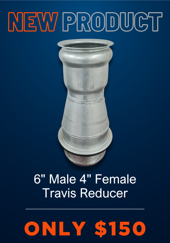 Travis Reducer 6" male and 4" female